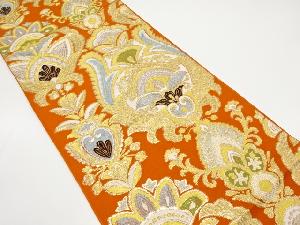 アンティーク　更紗模様織り出し袋帯（着用可）